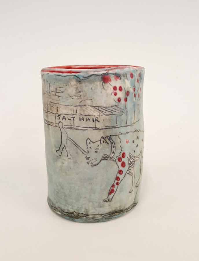 Nicola Dench, Wellington Walking The Dog, Porcelain