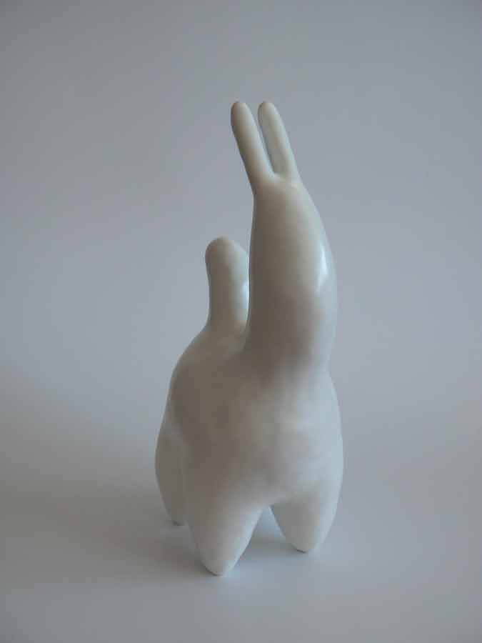 Julie Ross, Christchurch Biomorphic Bunny After Arp, Porcelain