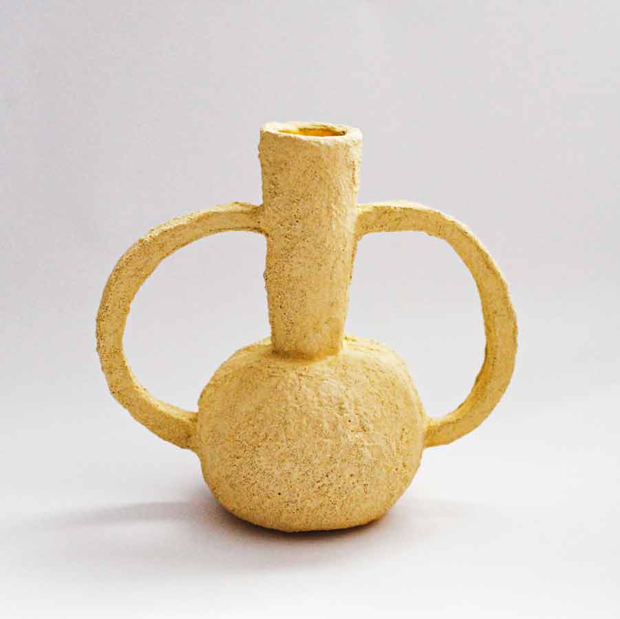 Nina Chechelashvili, Auckland Petrified Lemon Vase, Stoneware