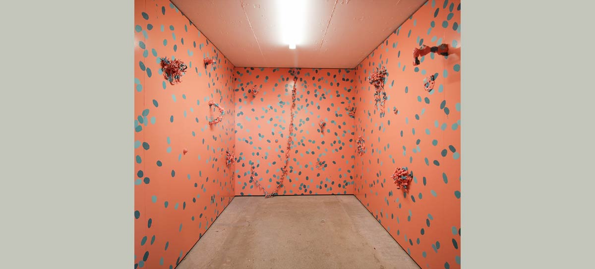 Bespeckled By Janna van Hasselt installation at Quartz Studio Museum of Ceramics in Whanganui